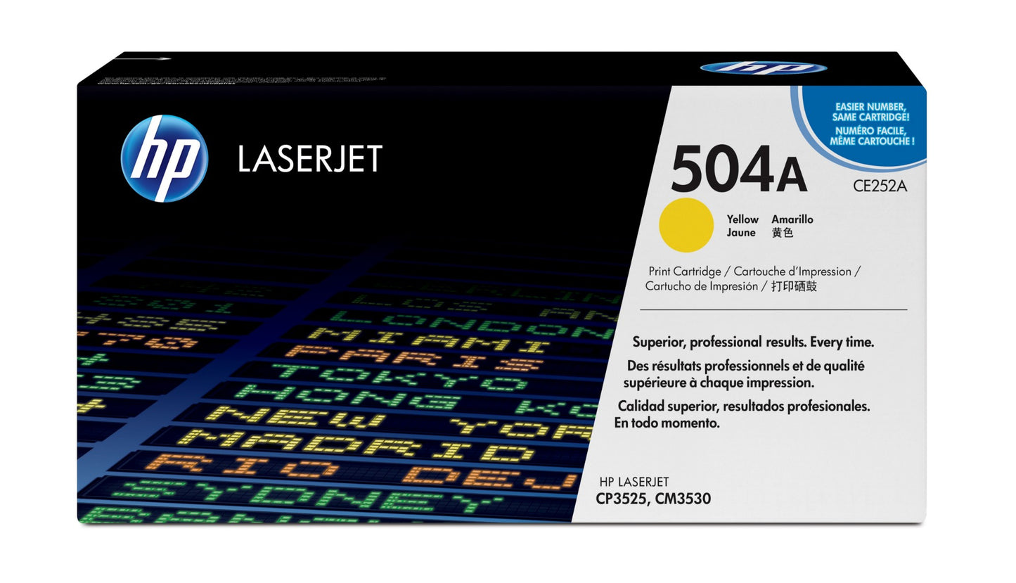 HP CE252A/504A Yellow Toner Cartridge (7K pages, HP CLJ CP 3525)