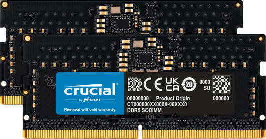 Crucial 16GB (2x8GB) DDR5 SO-DIMM Laptop RAM