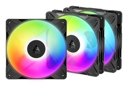 ARCTIC Freezer P14 Pro Reverse A-RGB - 3 Pack - 140 mm A-RGB PWM Fan with Cable Cooling