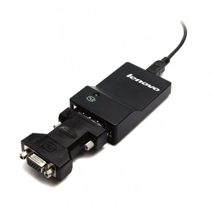 Lenovo USB 3.0 - DVI/VGA USB graphics adapter 2048 x 1152 pixels Black Hub