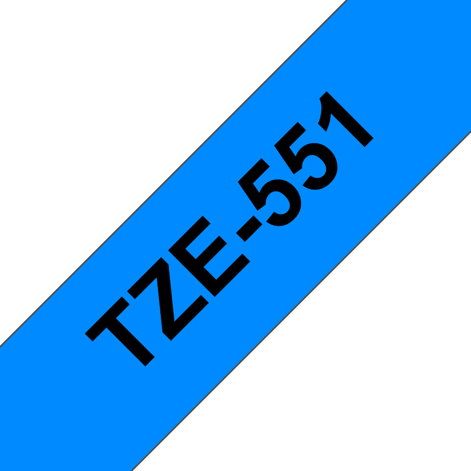 Brother TZE-551 DirectLabel black on blue Laminat 24mm x 8m for Brother P-Touch TZ Labels