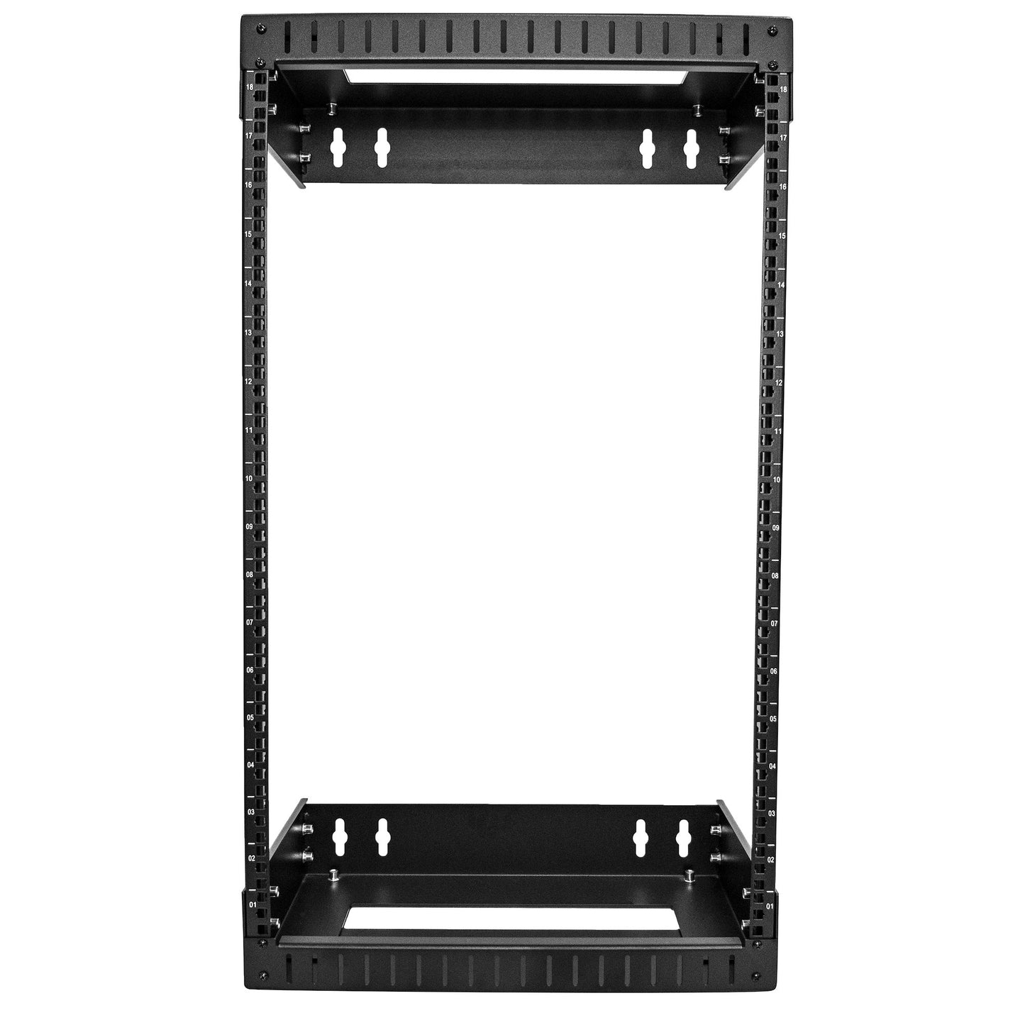 StarTech.com 2-Post 18U Heavy-Duty Wall Mount Network Rack, 19" Open Frame Server