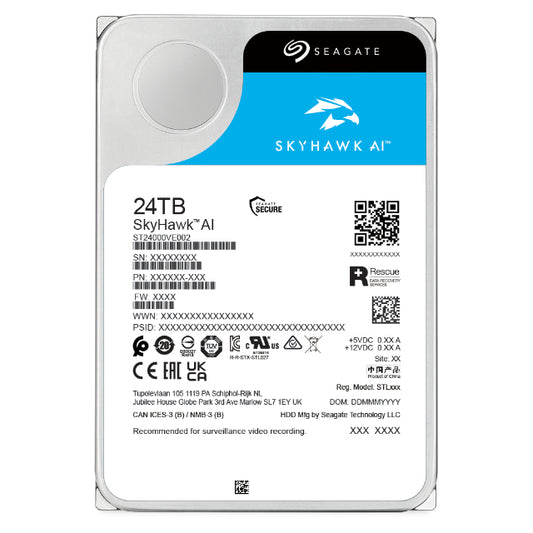 Seagate SkyHawk AI 24TB 3.5" SATA 7200 RPM Surveillance HDD