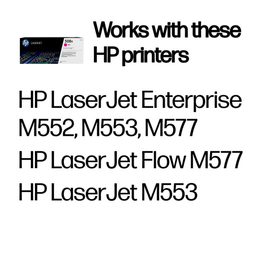 HP CF363X/508X Magenta Toner Cartridge (9.5K pages)
