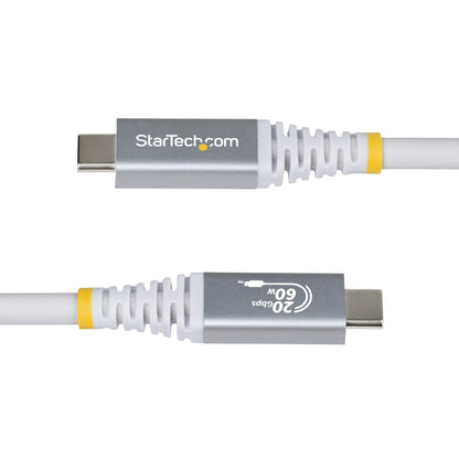 StarTech.com 3m (10ft) USB4 Cable, 20Gbps, USB-IF Certified USB-C Cable, 60W PD, 4K (White)