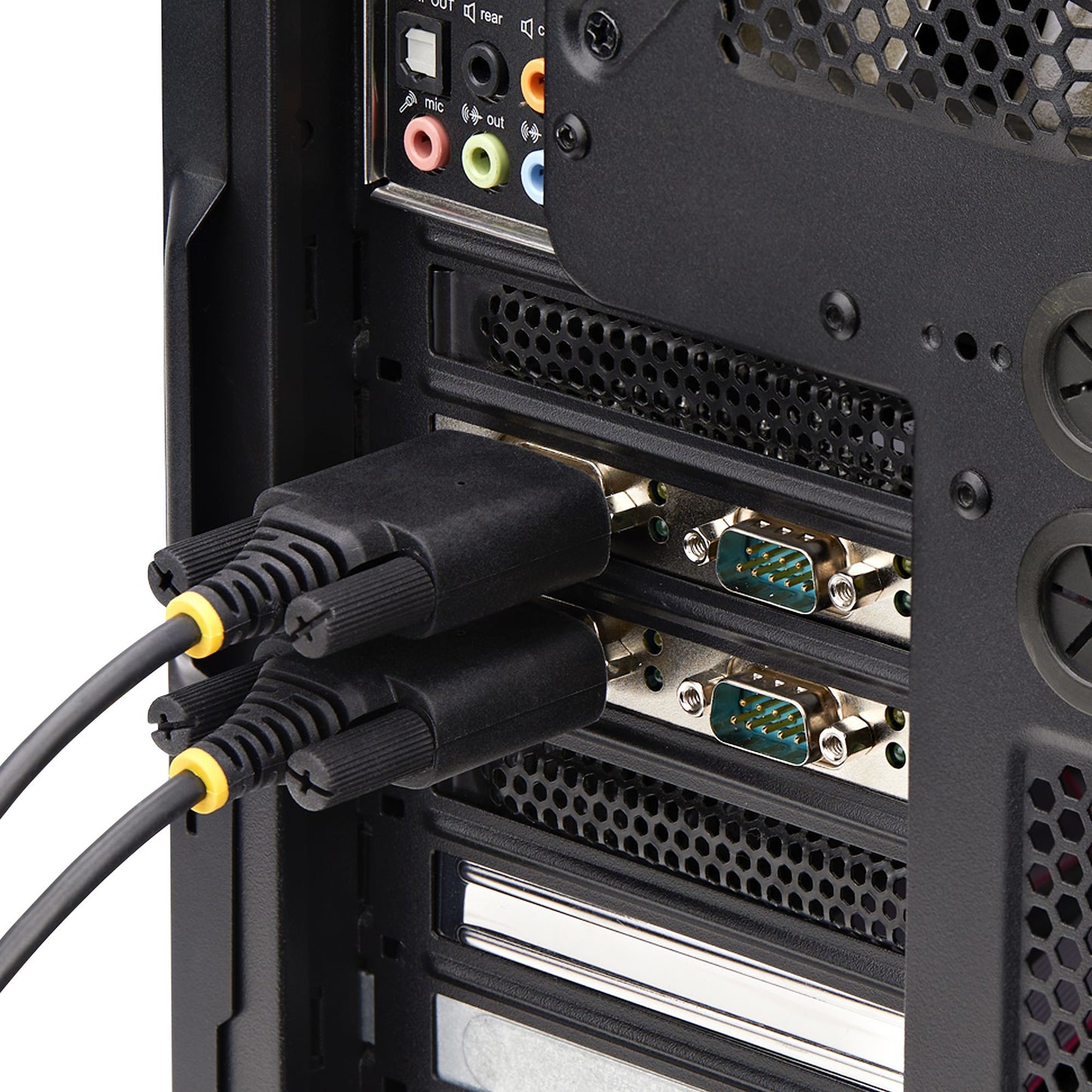 StarTech.com 4-Port Serial PCIe Card, Quad-Port PCI Express to RS232/RS422/RS485 Hub