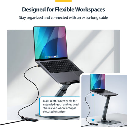 StarTech.com 4-Port USB-C Hub, 5Gbps, Bus Powered, USB-C to 4x USB-A Mini Hub, Extra