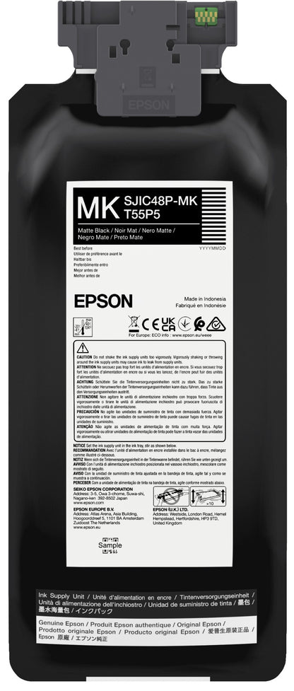 Epson C13T55P540/SJIC-48-P-MK Black Ink Cartridge (Epson ColorWorks C 8000 e MK)
