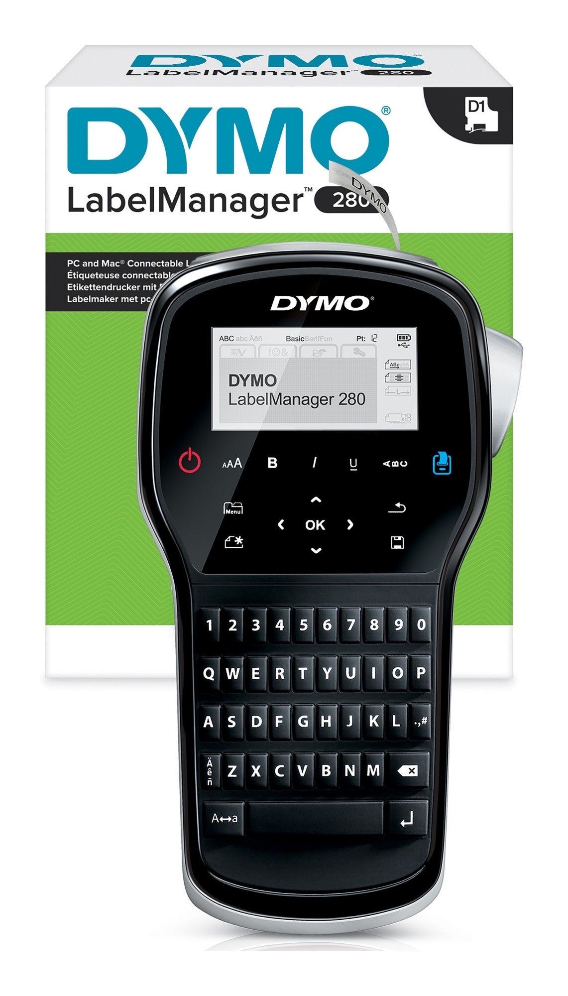 DYMO LabelManager 280 Label Maker | Rechargeable Handheld Label Printer with QWERTY
