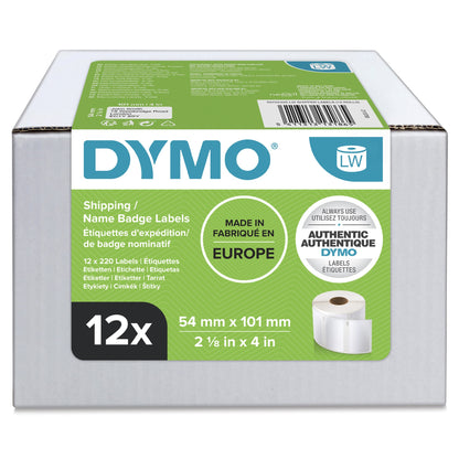 DYMO 13186/S0722420 DirectLabel-etikettes white 101mm x 54mm Pack=12 for Dymo Labels