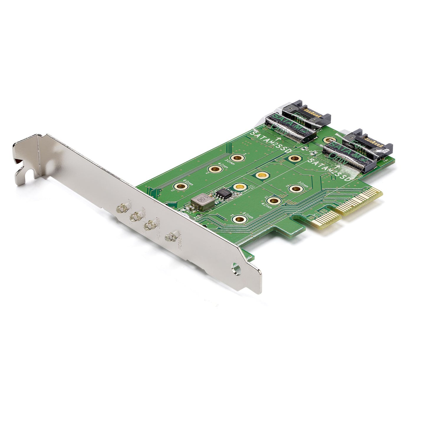 StarTech.com 3-Port M.2 SSD (NGFF) Adapter Card - 1 x PCIe (NVMe) M.2, 2 x SATA III Hub