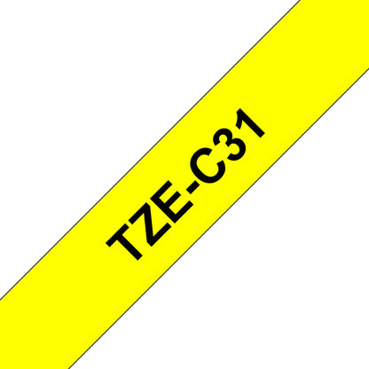 Brother TZE-C31 DirectLabel black on yellow Laminat 12mm x 5m for Brother P-Touch TZ Labels