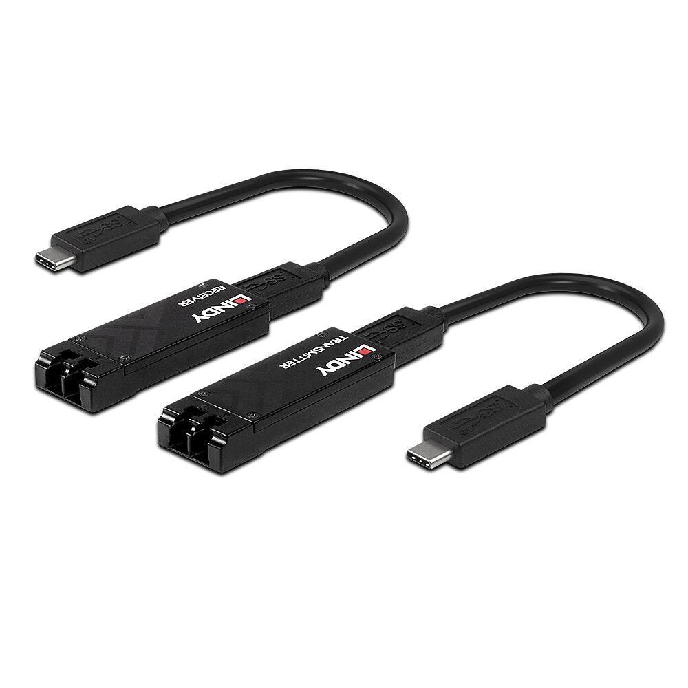Lindy 100m Fibre Optic USB 3.2 Type C Extender Hub