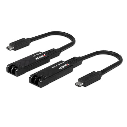 Lindy 100m Fibre Optic USB 3.2 Type C Extender Hub