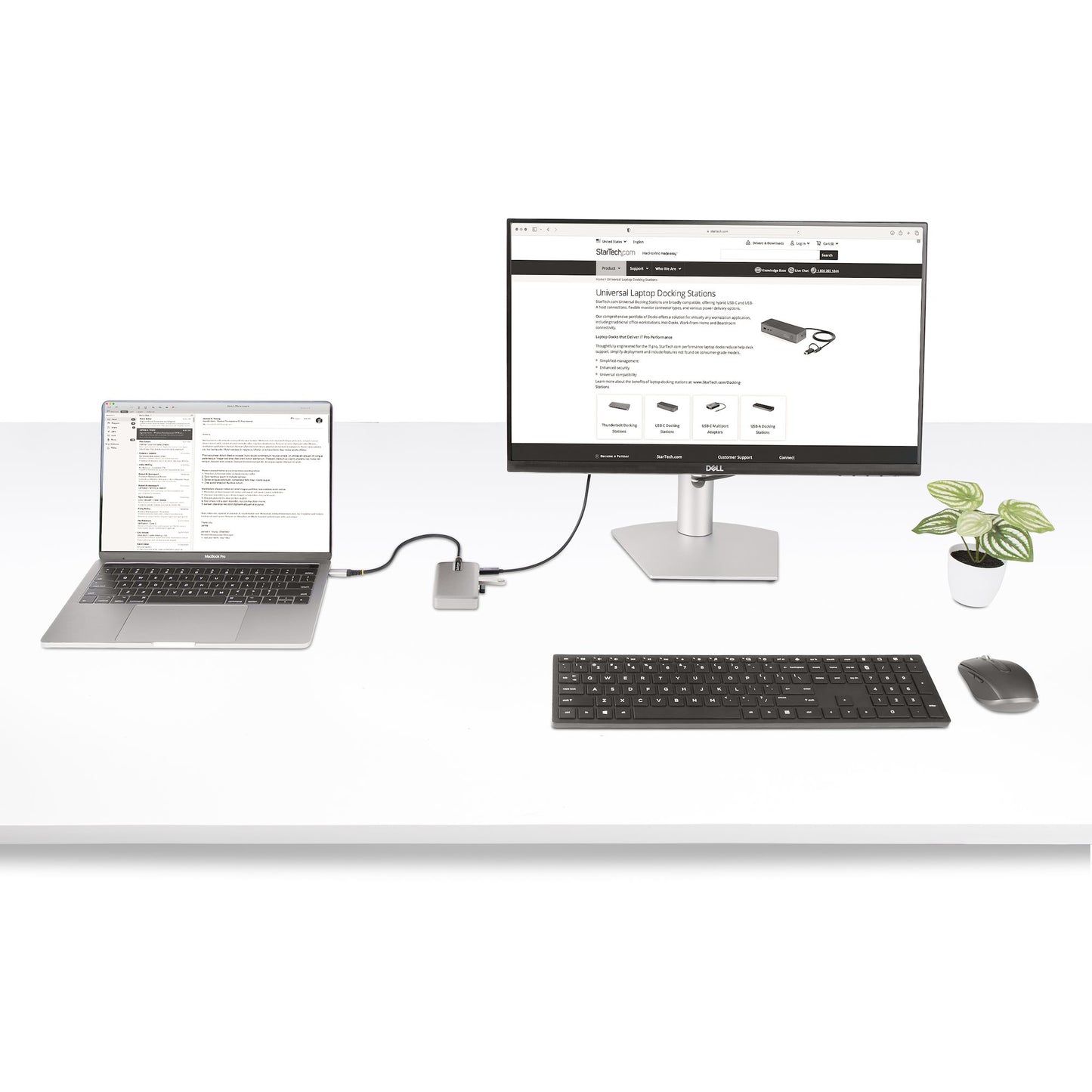 StarTech.com 4-Port USB-C Hub with USB-C DP Alt Mode Video Output 4K 60Hz - 3x