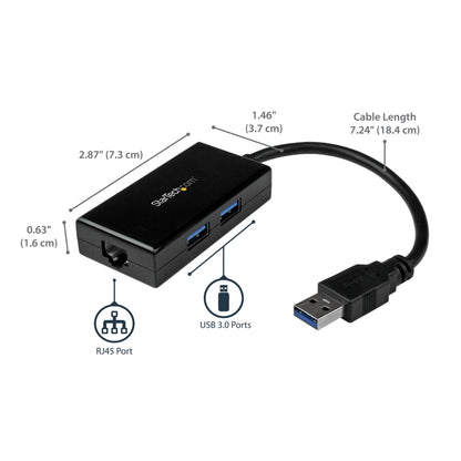 StarTech.com USB to Ethernet Adapter, USB 3.0 to 10/100/1000 Gigabit Ethernet LAN