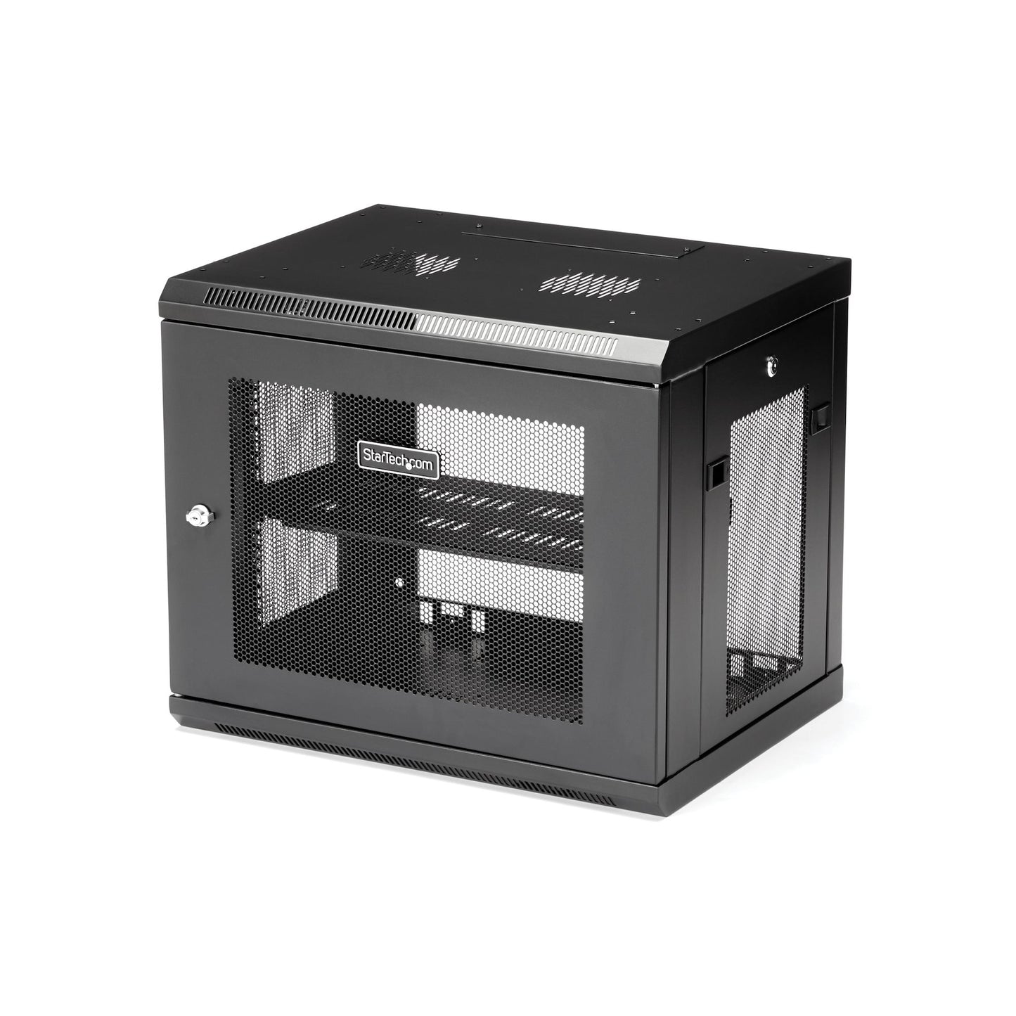 StarTech.com 2-Post 9U Wall Mount Network Cabinet with 1U Shelf, 19" Wall-Mounted Rack