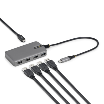 StarTech.com 4-Port USB-C Hub, 5Gbps, Bus Powered, USB C to 4x USB-A Hub with USB-C