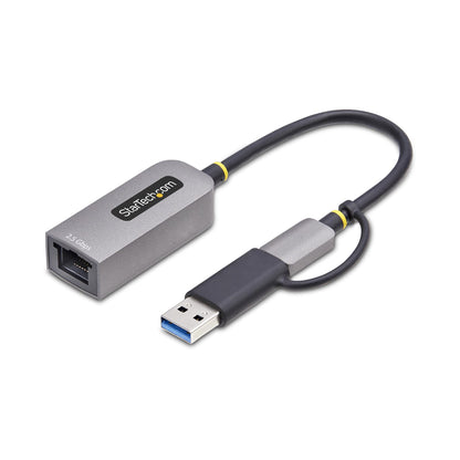 StarTech.com 2.5GbE USB-C to Ethernet Adapter with USB-A Converter, NBASE-T NIC, USB