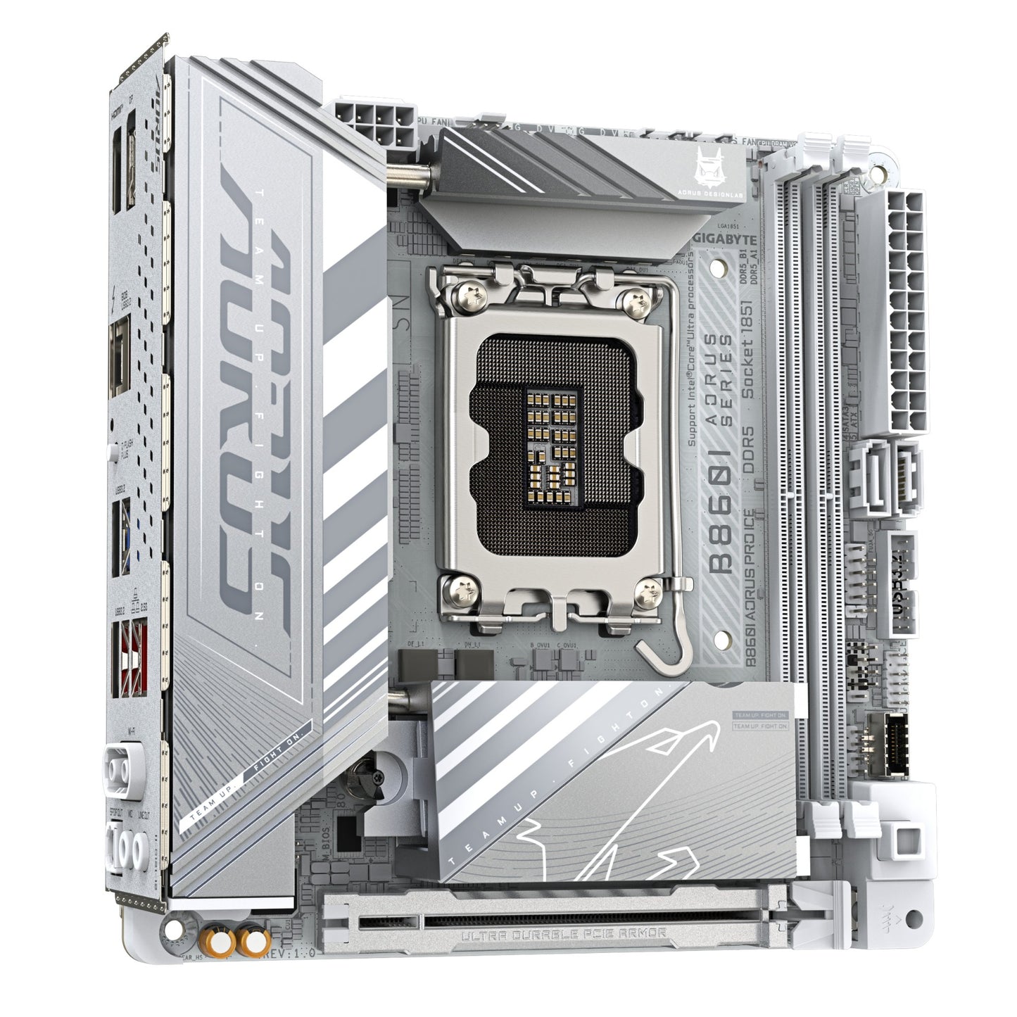 Gigabyte B860I AORUS PRO ICE Motherboard - Intel Core Ultra Series CPUs, 8+1+2+1