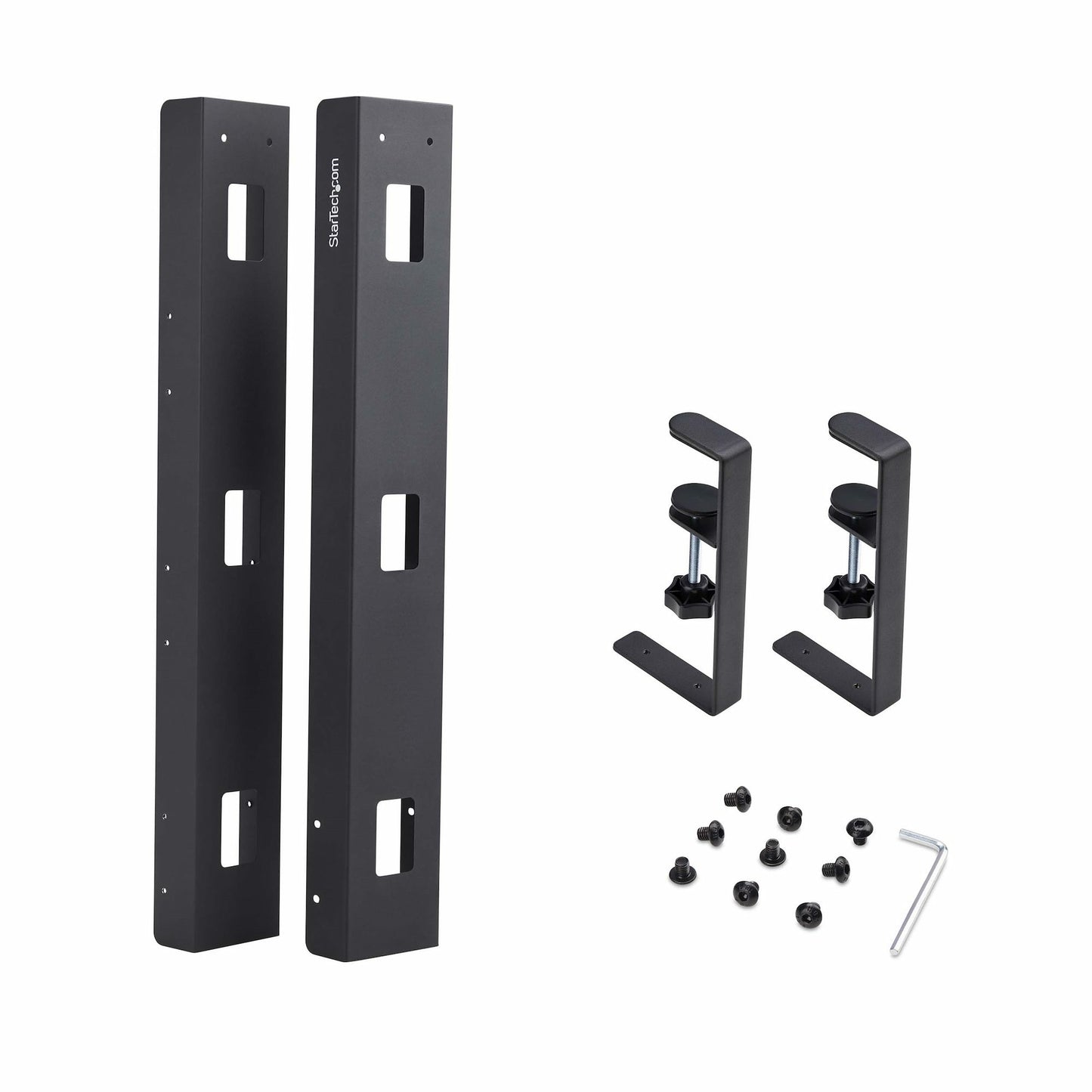StarTech.com Under Desk Cable Management Tray, Length Adjustable Cable Organizer (Black)