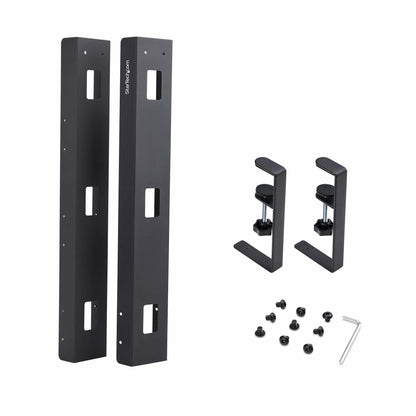 StarTech.com Under Desk Cable Management Tray, Length Adjustable Cable Organizer (Black)