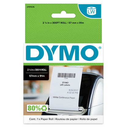 DYMO Authentic LabelWriter Continuous Labels | 57 mm x 91 metres (2 1/4 in x 300 ft)