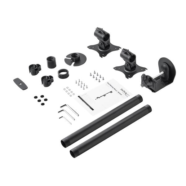 StarTech.com Desk-Mount Dual Monitor Mount, Vertical, Steel - For up to two 27" or