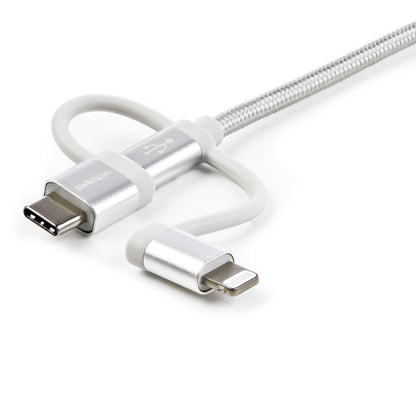 StarTech.com 1 m (3 ft.) USB Multi Charging Cable - USB to Micro-USB or USB-C or