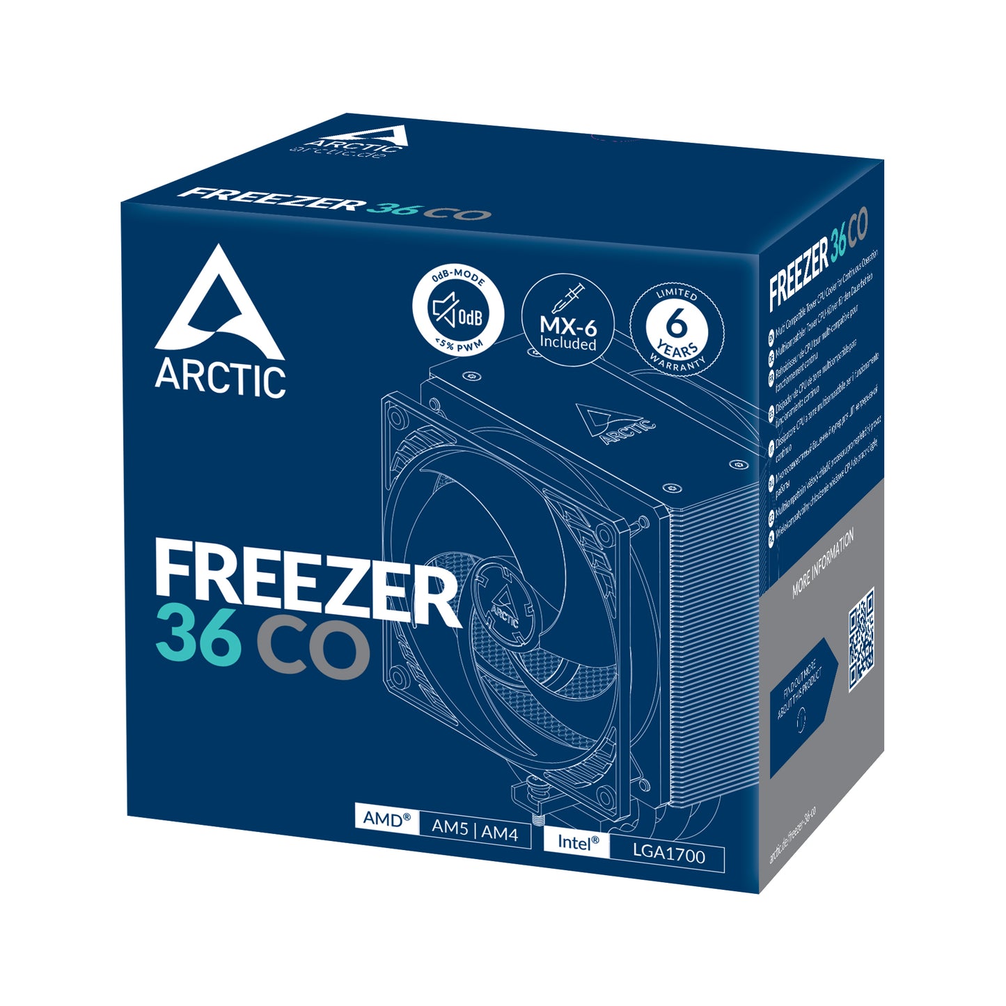 ARCTIC Freezer 36 CO Multi Compatible Tower CPU Cooler for Continuous Operation Cooling