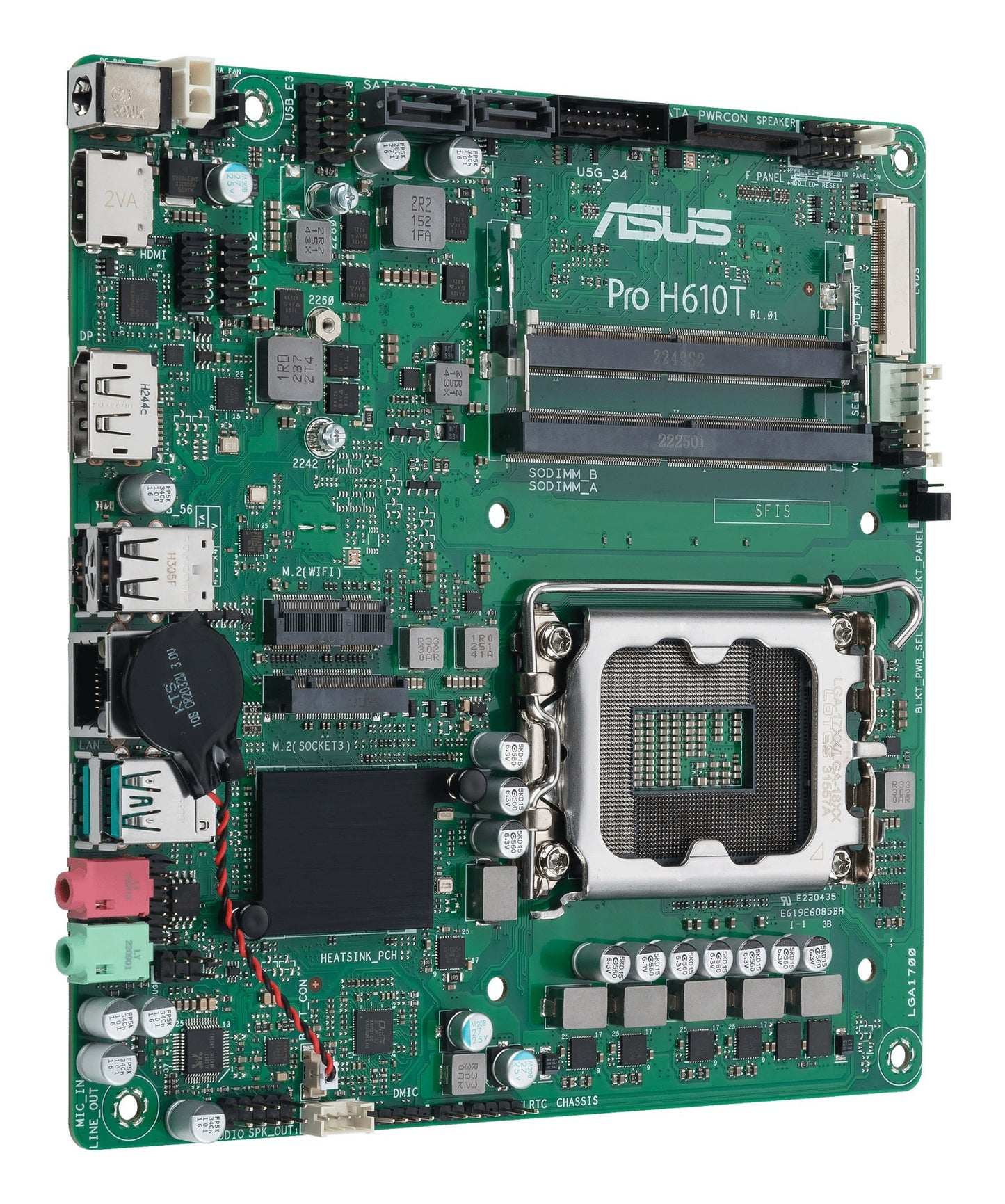 ASUS PRO H610T-CSM Intel H610 LGA 1700 Thin Mini ITX Motherboard