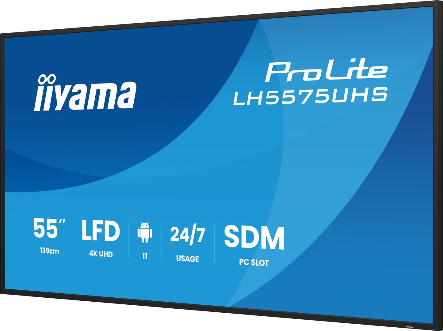 iiyama LH5575UHS-B2AG Signage Display Digital signage flat panel 54.6" 4K UHD IPS Monitor