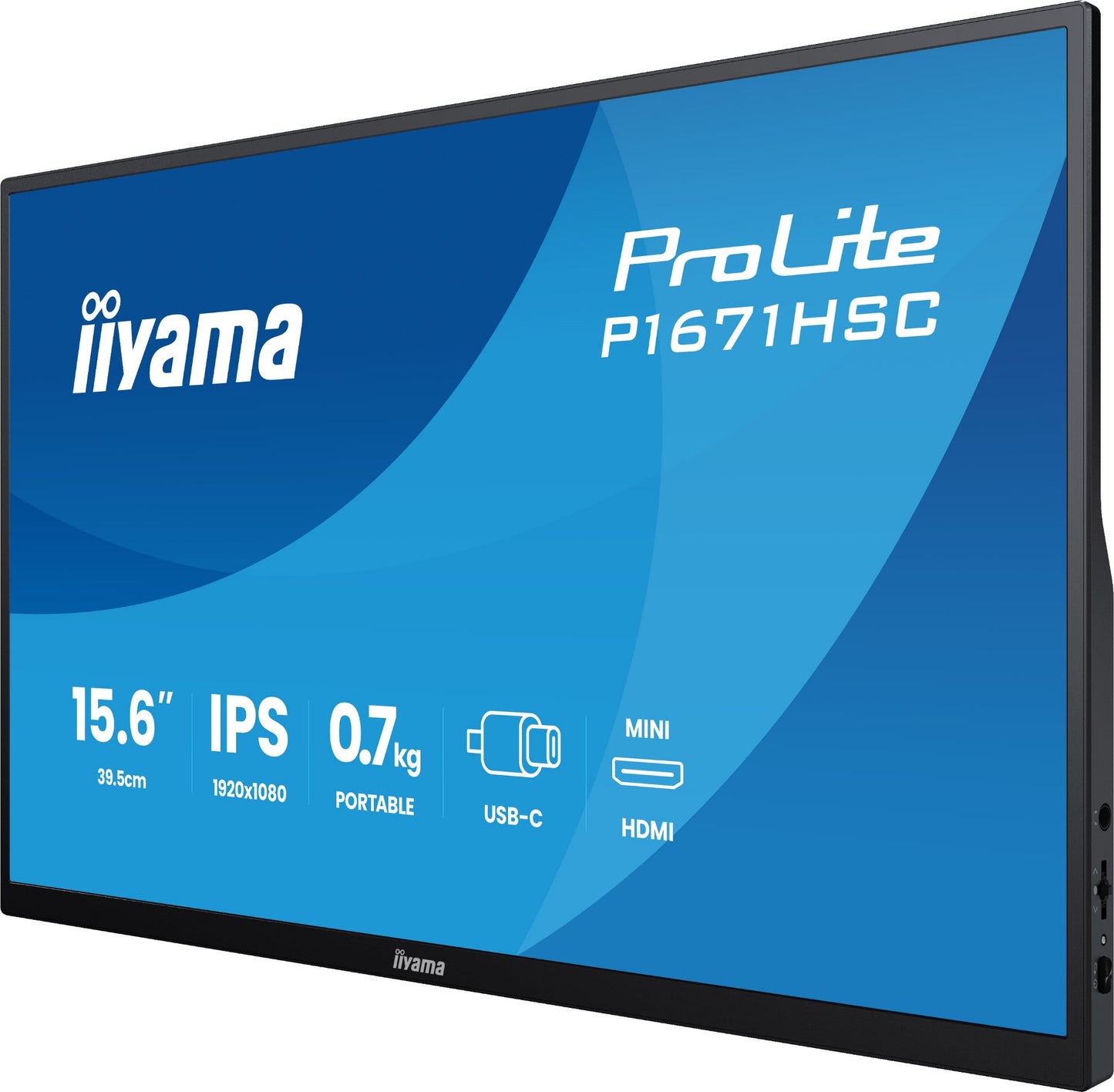 iiyama ProLite P1671HSC-B1 15.6" Full HD IPS Monitor