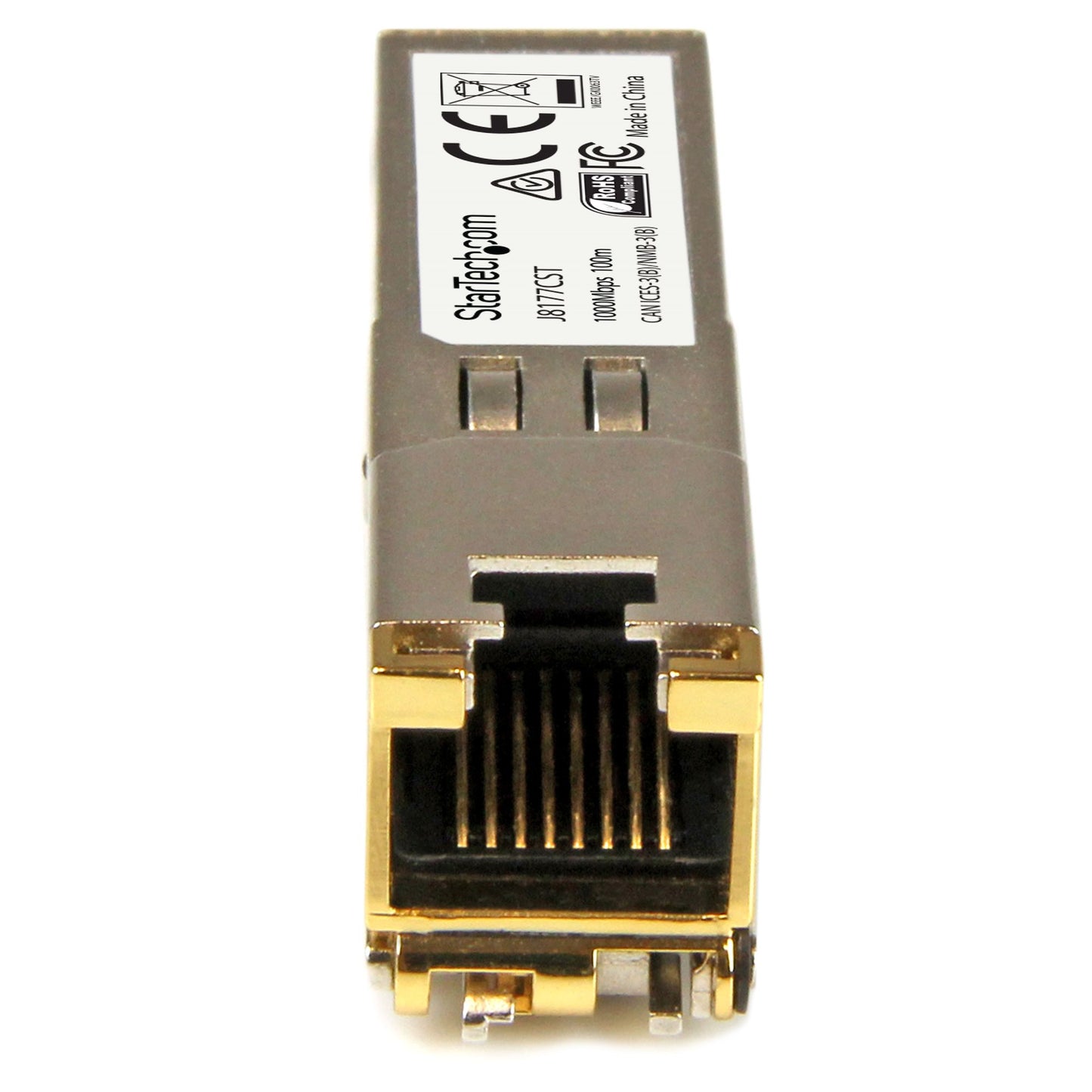 StarTech.com HPE J8177C Compatible SFP Module - 1000BASE-T - SFP to RJ45 Cat6/Cat5e - 1GE Gigabit Ethernet SFP - RJ-45 100m - HPE 1810, 1820, 2530 Networking