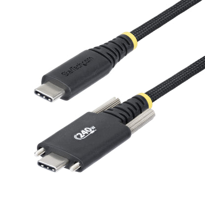 StarTech.com 10ft (3m) USB-C Charging Cable, Durable and Ultra-Flexible, Side Screw