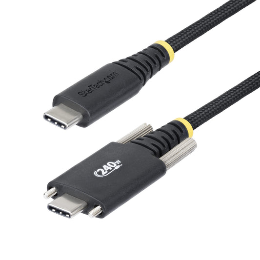 StarTech.com 10ft (3m) USB-C Charging Cable, Durable and Ultra-Flexible, Side Screw