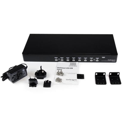 StarTech.com 8 Port 1U Rackmount USB KVM Switch with OSD - TAA