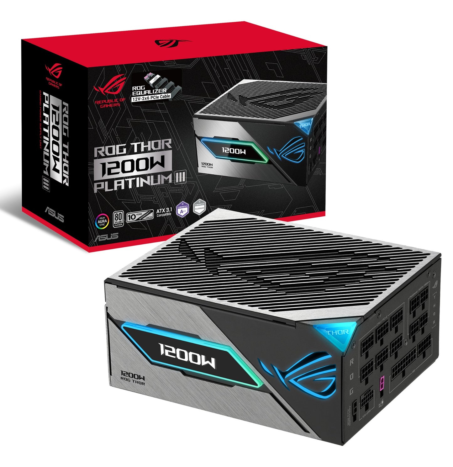 ASUS ROG -THOR-1200P3-GAMING-E power supply unit 1200 W 24-pin ATX ATX Black