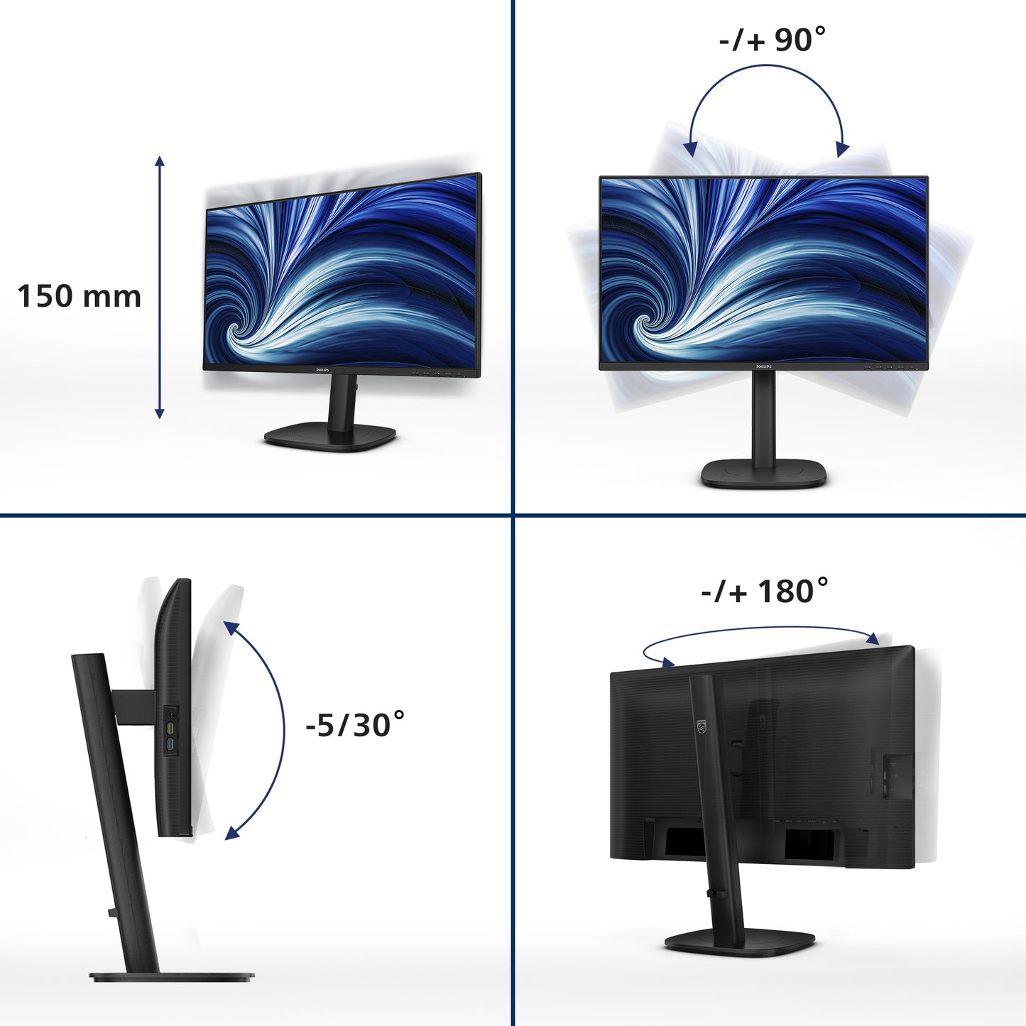 Philips 3000 series 24B2U3301/00 23.8" Full HD IPS 120Hz Monitor