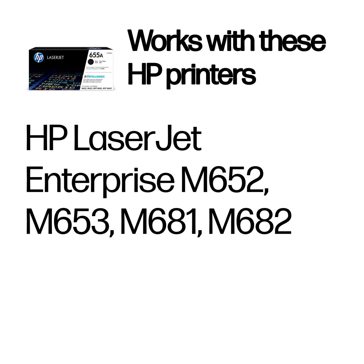 HP CF450A/655A Black Toner Cartridge (12.5K pages)