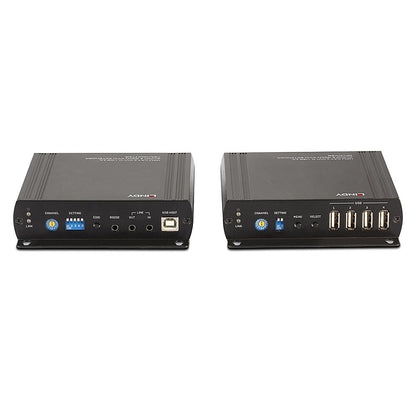 Lindy 140m Cat.6 DVI-D, USB, Audio and RS-232 KVM Extender KVM Switch