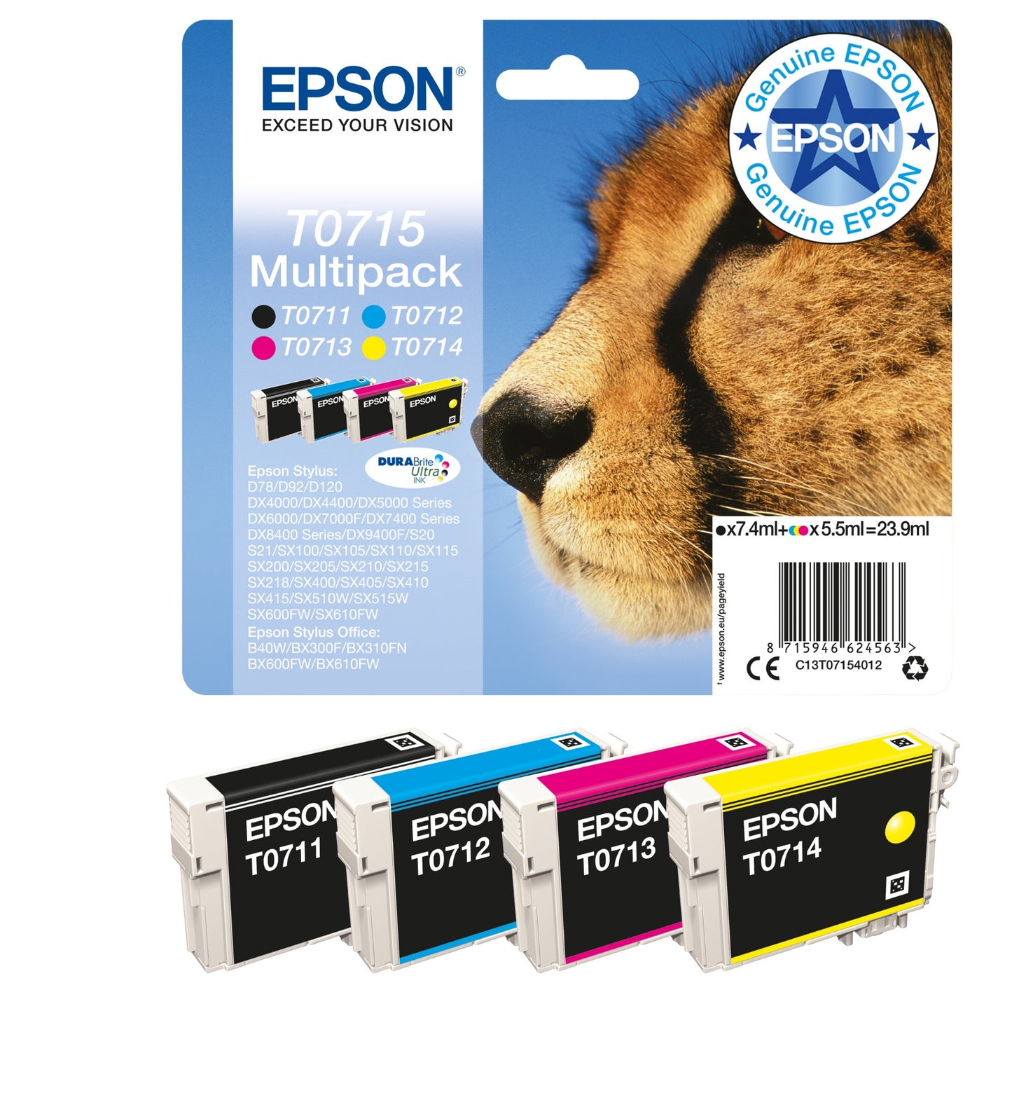 Epson C13T07154012/T0715 Ink Cartridge