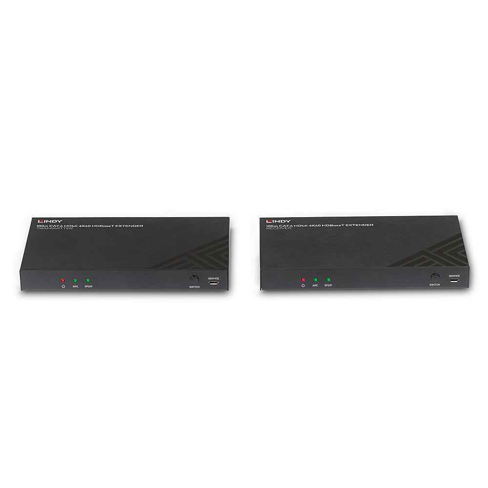 Lindy 100m Cat.6 HDMI 4K60, Audio, IR and RS-232 HDBaseT Extender KVM Switch