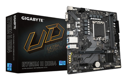 Gigabyte B760M H DDR4 Motherboard - Supports Intel Core 14th Gen CPUs, 6+1+1 Phases