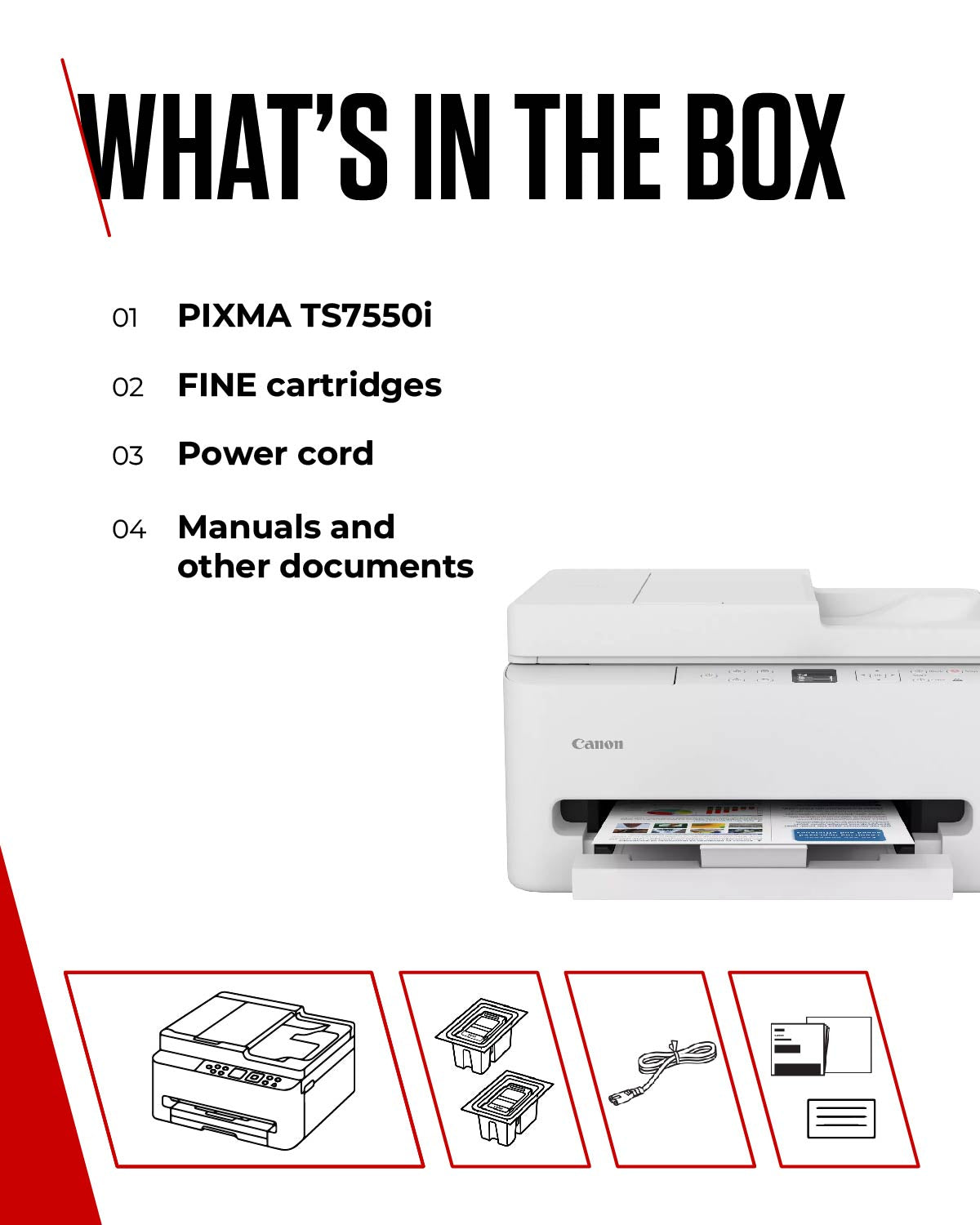 Canon PIXMA TS7550i Inkjet A4 1200 x 1200 DPI Wi-Fi Printer