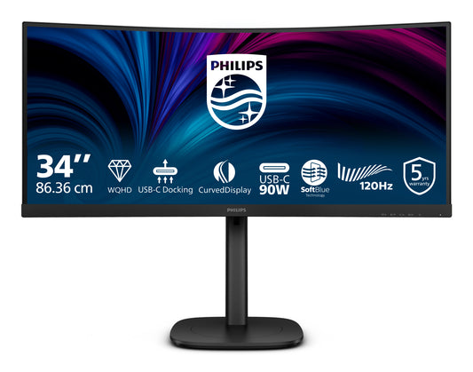 Philips 3000 series 34B2U3600C/00 34" UWQHD VA 120Hz Curved Monitor
