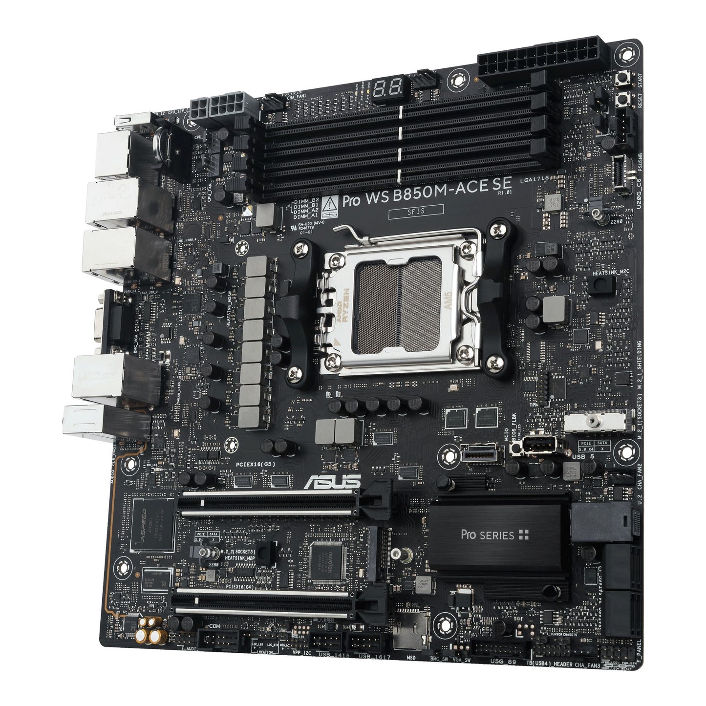 ASUS PRO WS B850M-ACE SE AMD B850 Socket AM5 micro ATX Motherboard