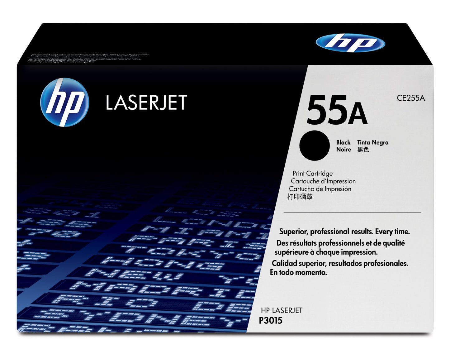 HP CE255A/55A Black Toner Cartridge (6K pages, HP LaserJet P 3015)