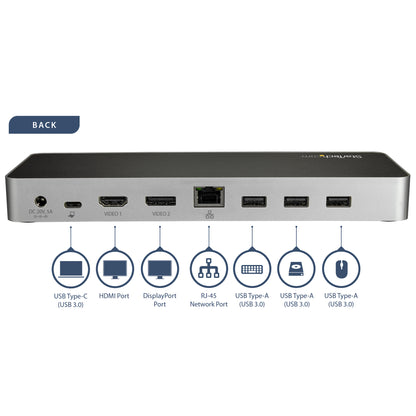 StarTech.com Monitor & 30Hz Thunderbolt 3 Docking Station 60W