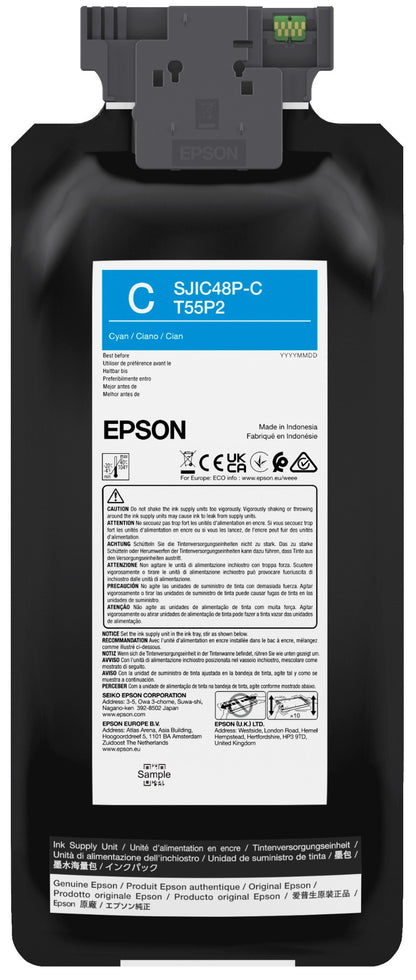Epson C13T55P240/SJIC-48-P-C Cyan Ink Cartridge
